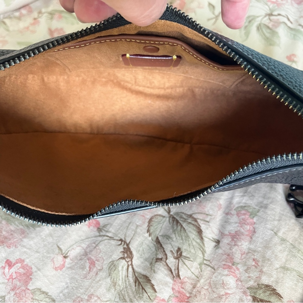 Coach Black Pebbled Leather LUNA  Shoulder Bag - Picture 12 of 16